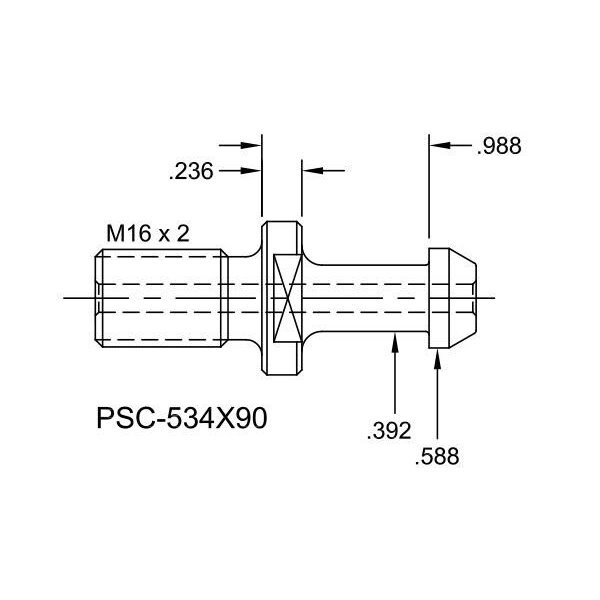 Tj Davies Co Coolant Through Retention Knob PSC-534X90 - main